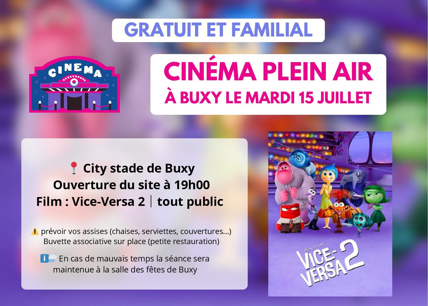 Cinéma plein air - Vice-Versa 2
