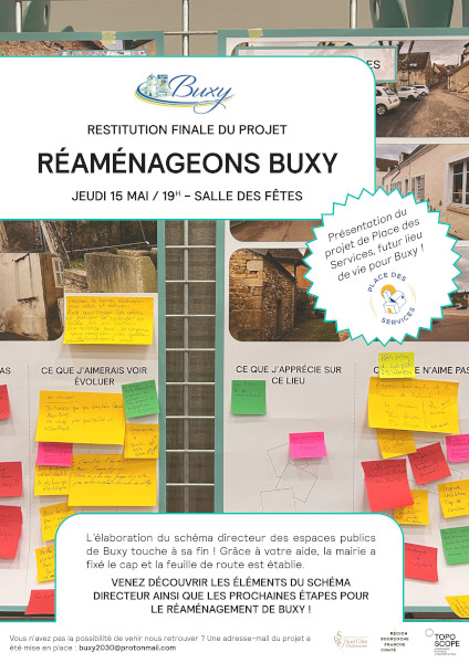 Concertation citoyenne RÉAMÉNAGEONS BUXY du jeudi 15 mai 