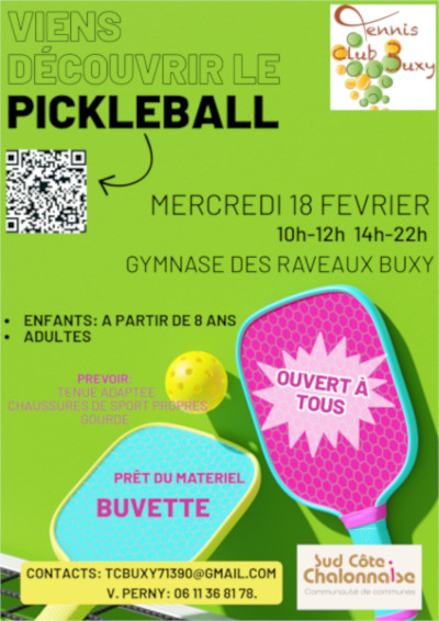 Découverte Pickleball par le tennis club buxynois 