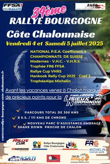34ème RALLYE Bourgogne Côte Chalonnaise