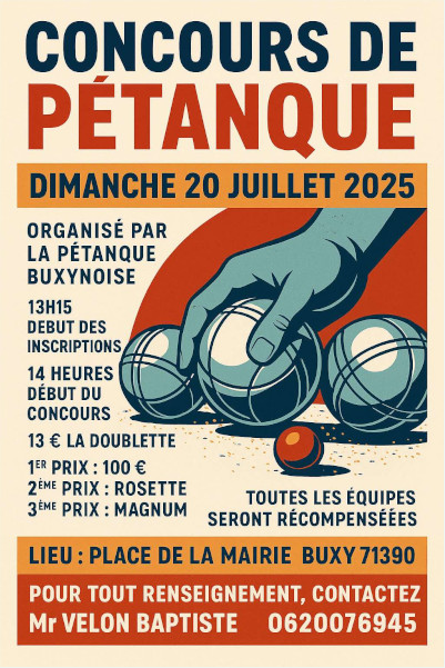 Concours de pétanque