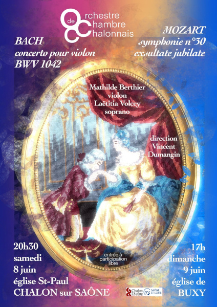 Concert BACH eT MOZART par l'Orchestre de Chambre Chalonnais